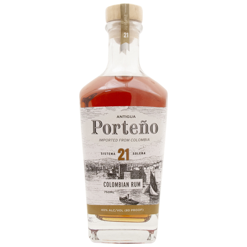 The featured cocktail is a Downhill Racer and the product is Porteno Solera Rum.
