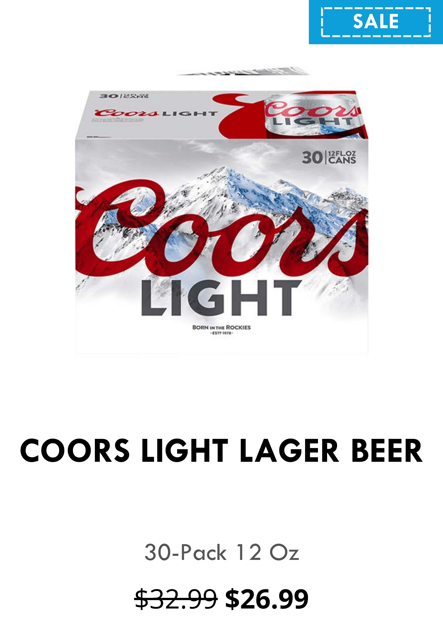 COORS LIGHT LAGER BEER