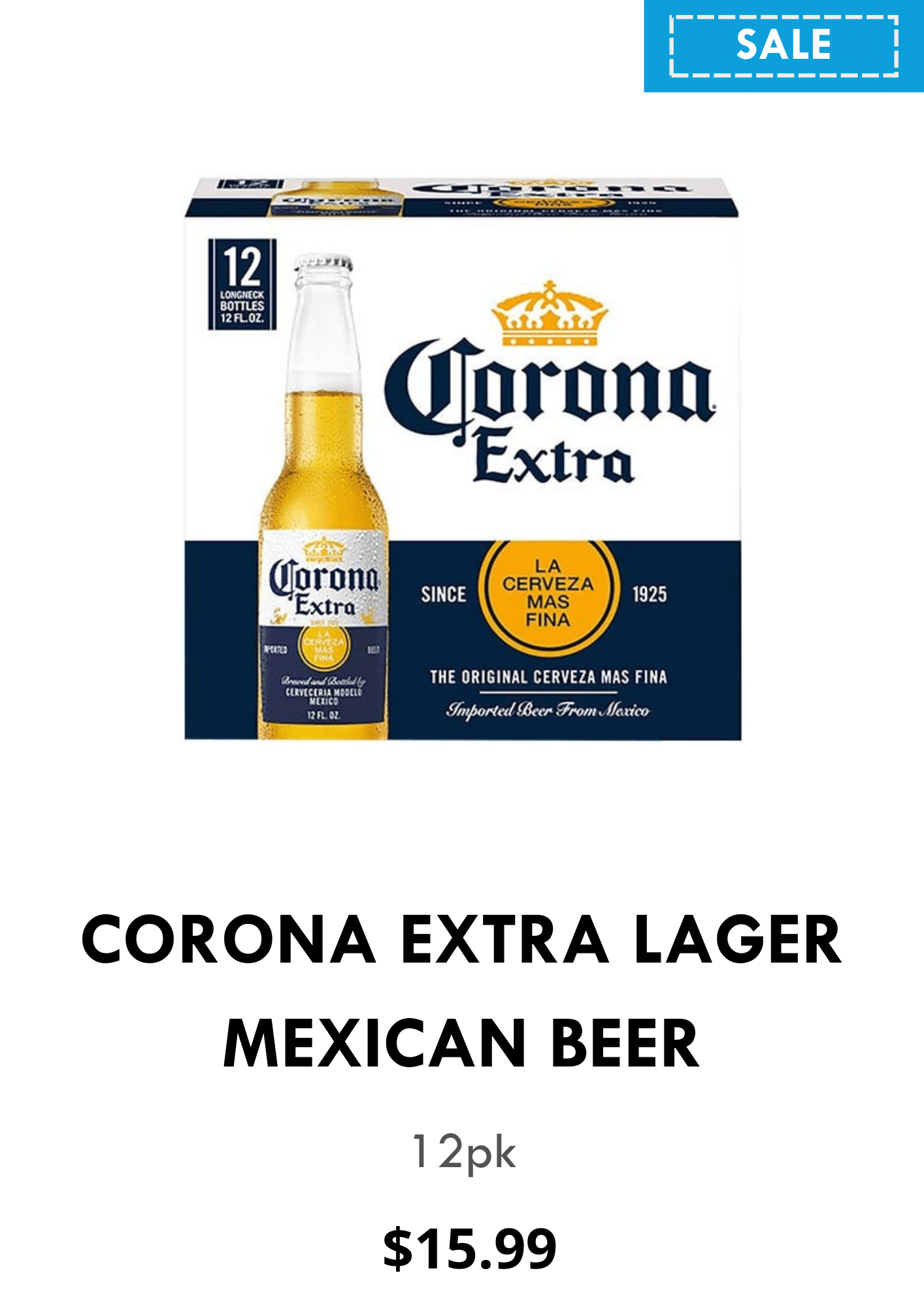 CORONA EXTRA LAGER MEXICAN BEER