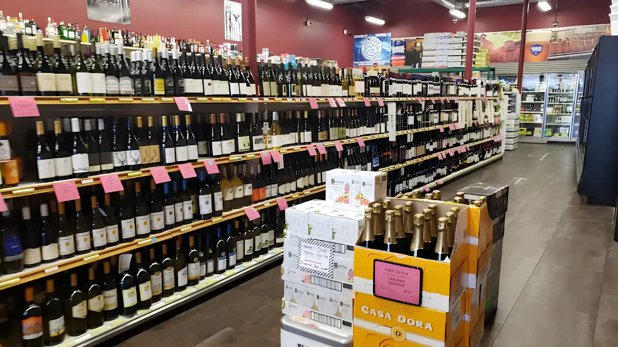 Package stores in Groton CT offering wide selections of beer, wine, and spirits with friendly customer service and organized retail displays