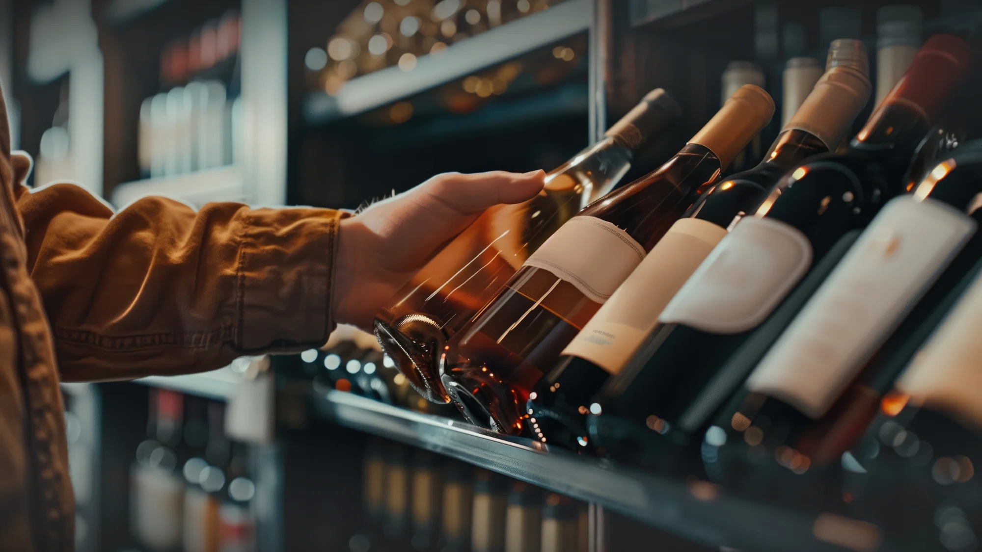 Wine Store Near Groton Assorted wine bottles on display in a store near Groton