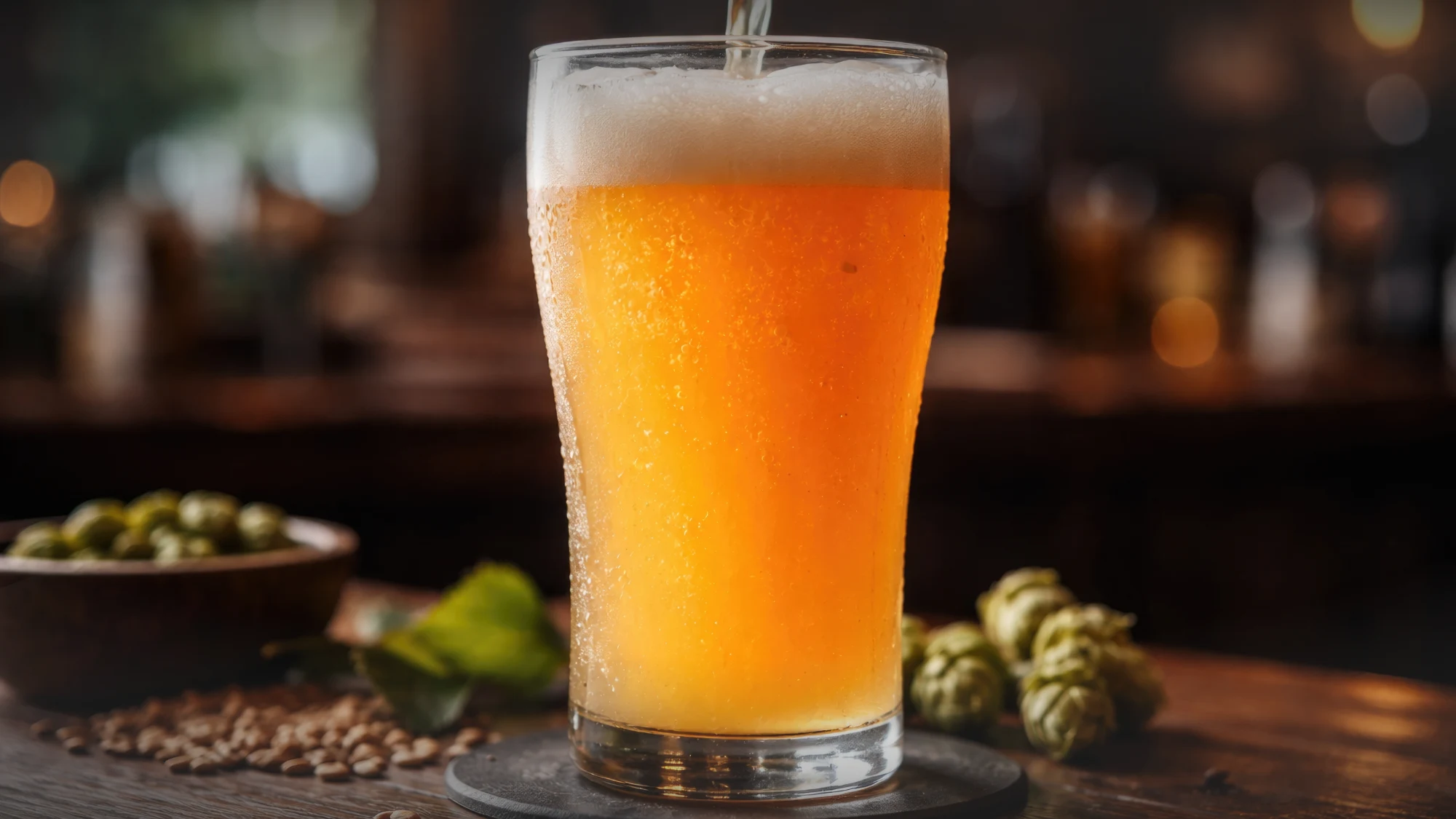 Craft Beer New London Hazy Ipa Close-up of Craft Beer New London Hazy IPA with cloudy appearance