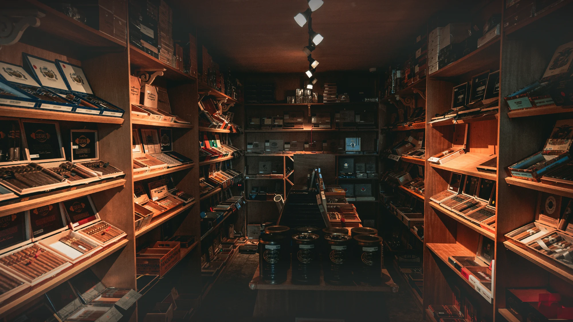 Cigars Waterford Ct Premium cigars stored in a humidor at Grand Wine & Spirits, Waterford CT